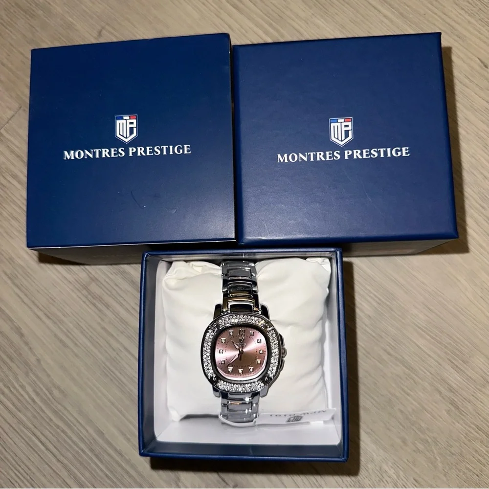 Montres Prestige x Invicta MPW-0191 Pink Crystal Watch 35mm NIB